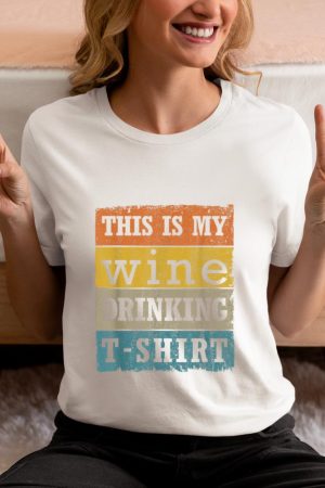This Is My Wine Drinking T-Shirt Vintage Retro Wine Lover T-Shirt