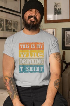 This Is My Wine Drinking T-Shirt Vintage Retro Wine Lover T-Shirt