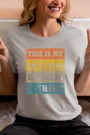 This Is My Wine Drinking T-Shirt Vintage Retro Wine Lover T-Shirt