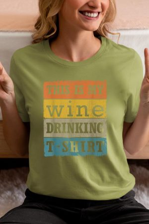 This Is My Wine Drinking T-Shirt Vintage Retro Wine Lover T-Shirt