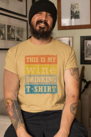This Is My Wine Drinking T-Shirt Vintage Retro Wine Lover T-Shirt