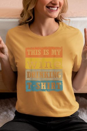 This Is My Wine Drinking T-Shirt Vintage Retro Wine Lover T-Shirt