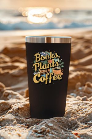 Vintage Books Plants And Coffee Funny Quote Gardening Tumbler