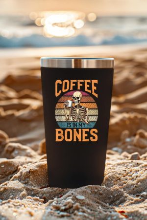 Retro Coffee Brewer Skeleton Tumbler