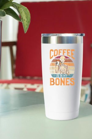 Retro Coffee Brewer Skeleton Tumbler