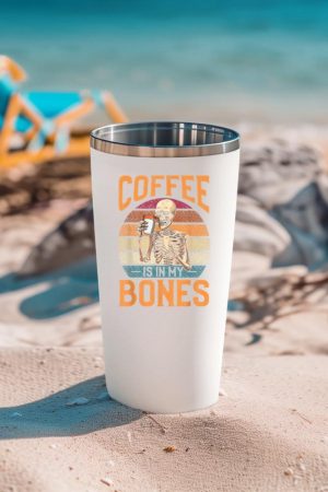 Retro Coffee Brewer Skeleton Tumbler