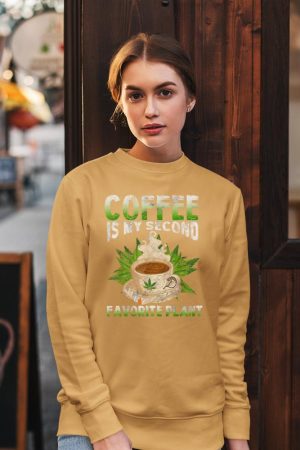 Cannabis Coffee Marijuana 420 Humor Caffeine Pot Weed Sweatshirt