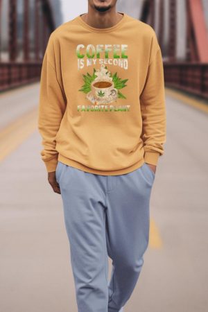 Cannabis Coffee Marijuana 420 Humor Caffeine Pot Weed Sweatshirt