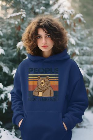 People Not A Big Fan Bear Drinking Coffee Hoodie