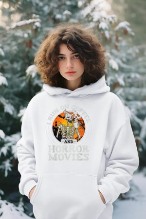 I Run on Coffee and Horror Movies Hoodie