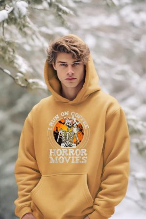 I Run on Coffee and Horror Movies Hoodie