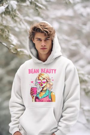 I heart Coffee I love Coffee Being Beuty Moel Girl Funny Pun Hoodie