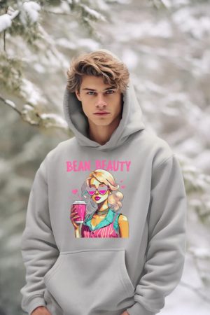 I heart Coffee I love Coffee Being Beuty Moel Girl Funny Pun Hoodie