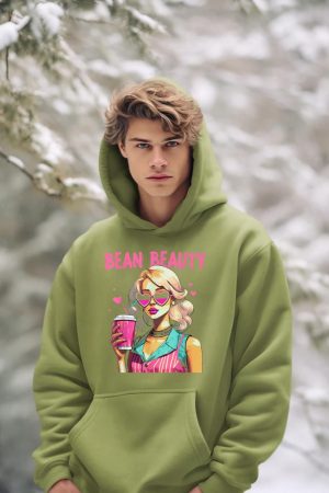 I heart Coffee I love Coffee Being Beuty Moel Girl Funny Pun Hoodie