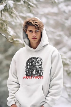 Grim Reaper's Special Brew Killer Coffee Funny Barista Tee Hoodie