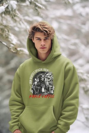 Grim Reaper's Special Brew Killer Coffee Funny Barista Tee Hoodie