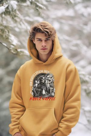 Grim Reaper's Special Brew Killer Coffee Funny Barista Tee Hoodie