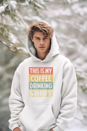 Funny This is My Coffee Drinking Shirt Cute Caffeine Lover Hoodie