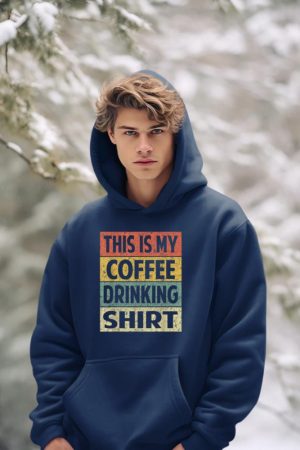 Funny This is My Coffee Drinking Shirt Cute Caffeine Lover Hoodie