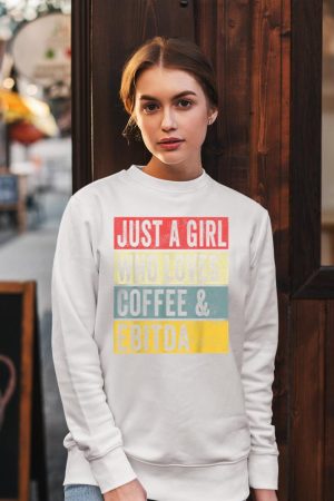 Just A Girl Who Loves Coffee And Ebitda Funny Accountant Mom Sweatshirt