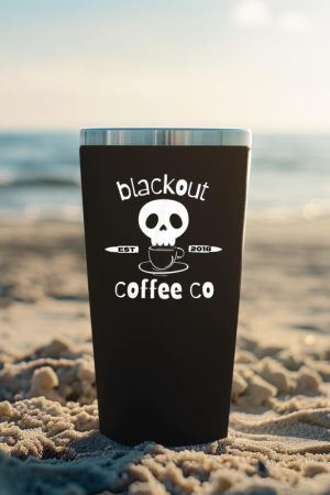 Blackout Coffee est.2018 Funny Skull Coffee Graphic Tee Tumbler