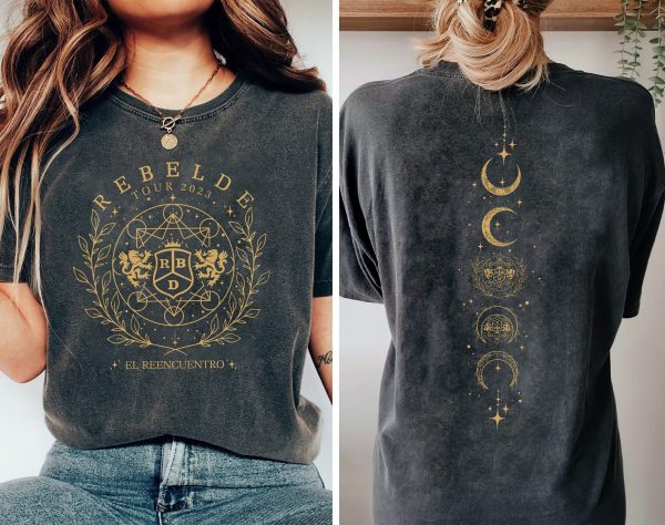 RBD Touring 2 Sides Comfort Color Shirt, Rbd Fans Shirt, RBD Logo Tee, Rebelde Fans Gift, Rebelde Red, Rbd White