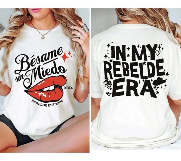 Rebelde Merch tee, Besame Sin Miedo RBD Soy Rebelde Tour 2024 2025 Shirt, Generacion Rebelde Tour TShirt