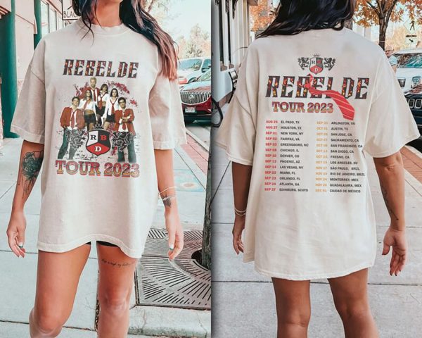 Rebelde T-shirt, Rebelde Tour 2024 2025 shirt, Rebelde World Tour 2024 2025 tshirt