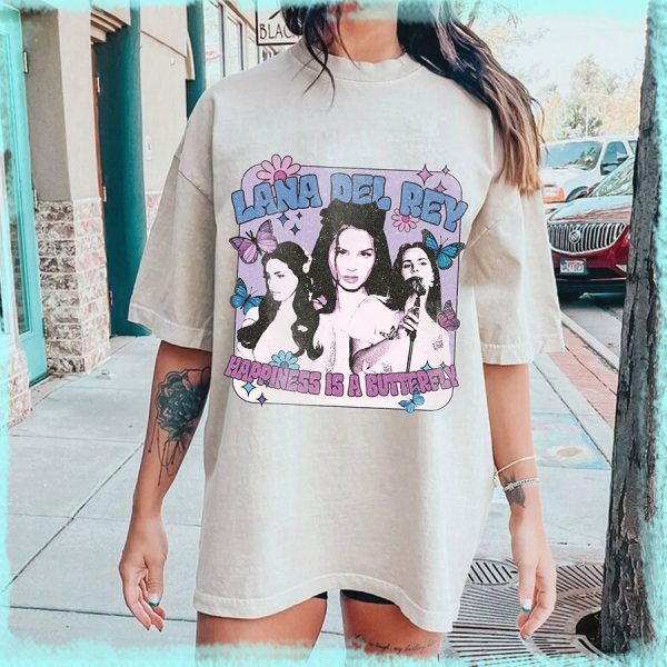 Retro Lana Del Rey Shirt, Happiness Is A Butterfly Shirt, Retro Lana Del Rey Merch, Lana Del Rey Tour 2024 2025