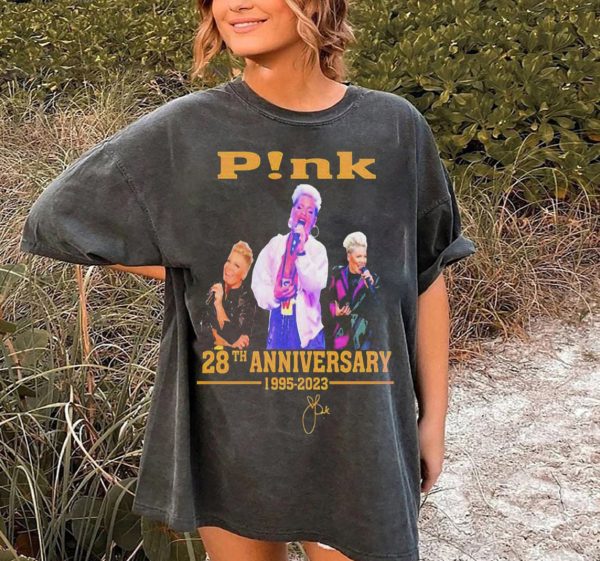 Vintage Pink 28th Anniversary 1995 2024 2025 Signature Shirt