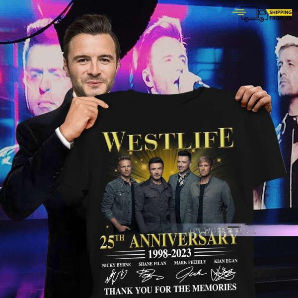 Westlife Shirt, Westlife 1998-2024 2025 T-shirt, Westlife 25th Anniversary Shirt, Westlife Music Shirt, Westlife Merch