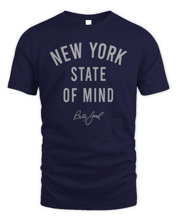 Billy Joel New York State Of Mind Navy T-Shirts