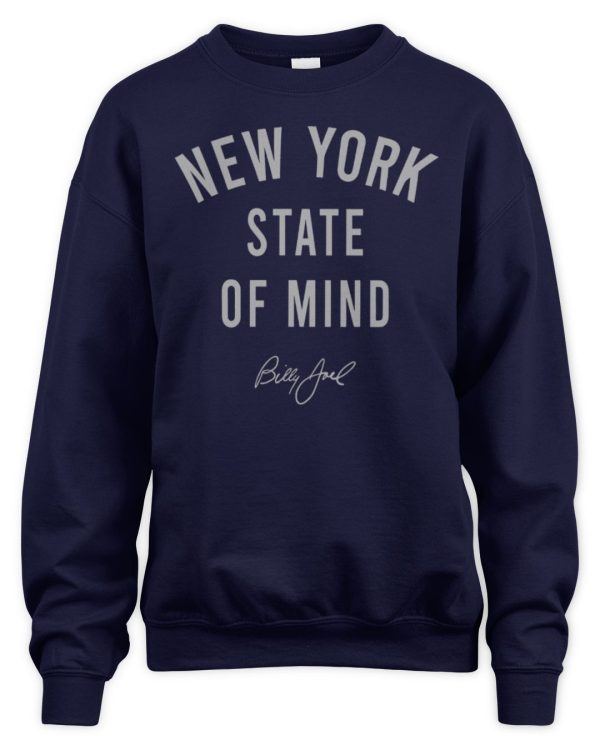 Billy Joel New York State Of Mind Navy T-Shirts - Image 3