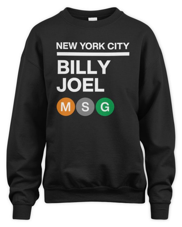 Billy Joel Online Store Billy Joel MSG Subway T Shirt - Image 3