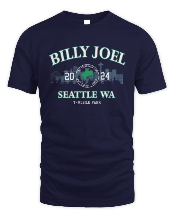 Billy Joel Online Store Billy Joel 5-24-24 Seattle Skyline Event T Shirt