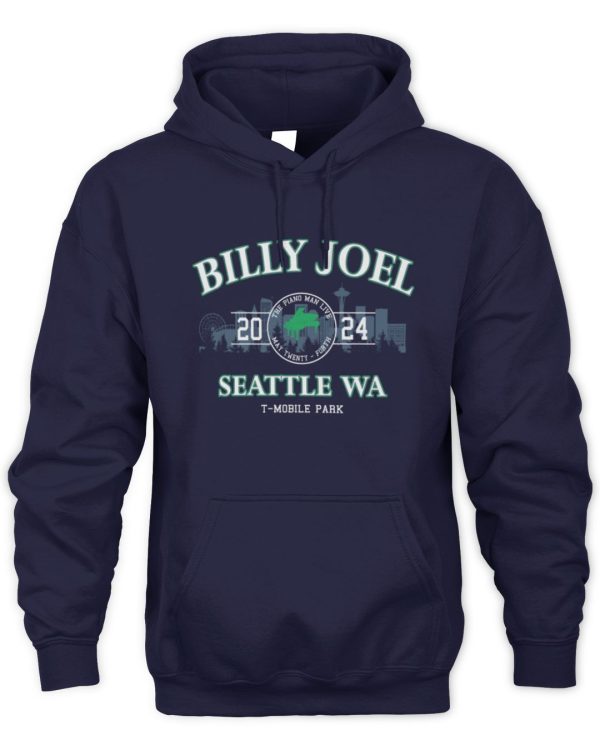Billy Joel Online Store Billy Joel 5-24-24 Seattle Skyline Event T Shirt - Image 2