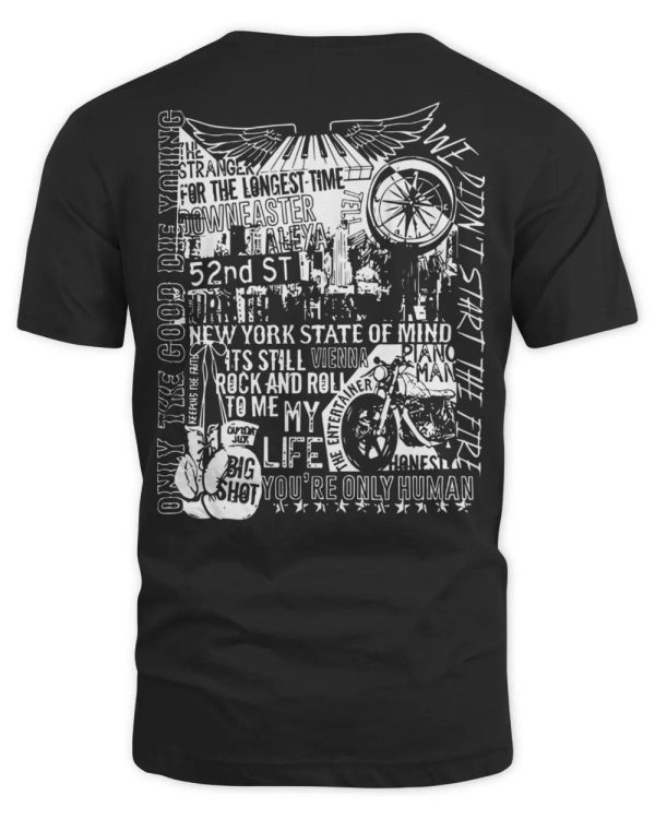 Billy Joel Merchandise Song Titles Shirt