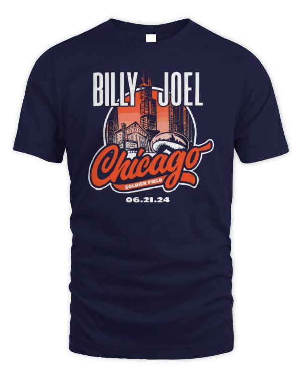 Billy Joel Merchandise 6-21-24 Chicago Event Shirt