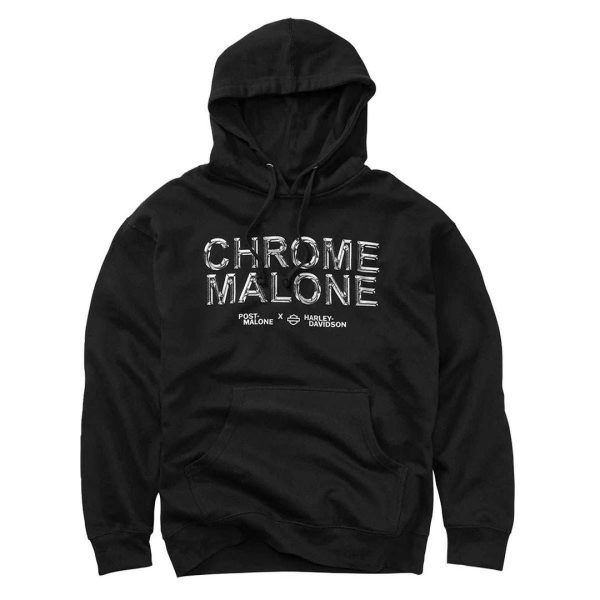 Post Malone Merch Post Malone X H-D Chrome Malone Hoodie