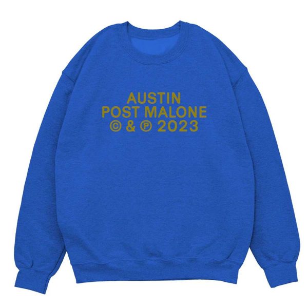 Post Malone Merch Blue Tour Sweatshirt