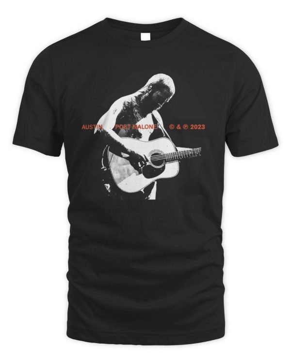 Post Malone Merch Austin Guitar Hoodie