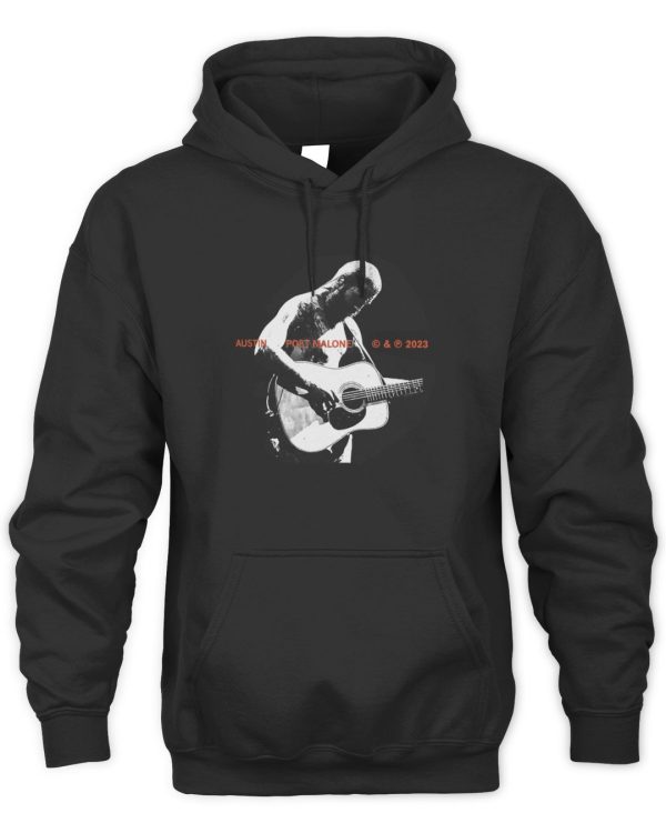 Post Malone Merch Austin Guitar Hoodie - Image 2