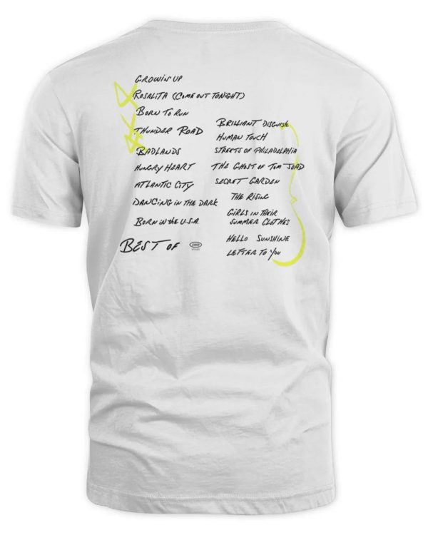 Bruce Springsteen Best Of Bruce Springsteen White Hoodie Sweatshirt