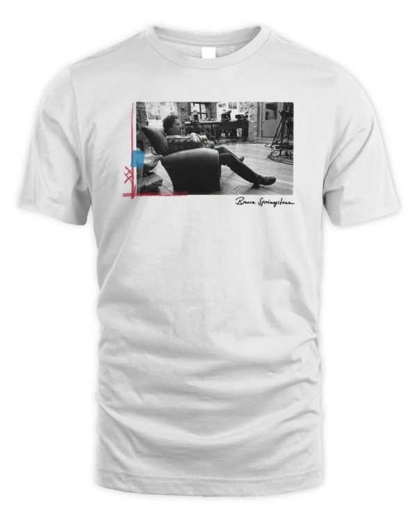 Bruce Springsteen Best Of Bruce Springsteen White Hoodie Sweatshirt - Image 2