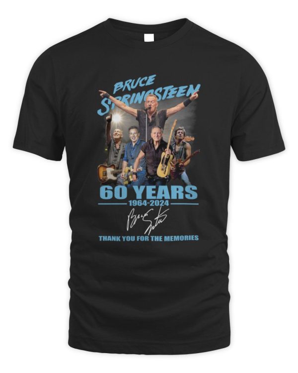 Bruce Springsteen Merch Bruce Springsteen 60 Years Of The Memories 1964-2024 T Shirt
