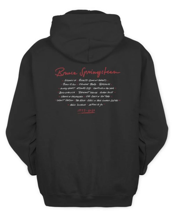 Bruce Springsteen Best Of Bruce Springsteen Black Hoodie Sweatshirt - Image 3