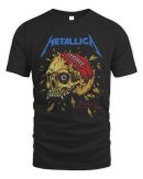 Metallica Merch Buffalo Skull Football Event T-Shirt