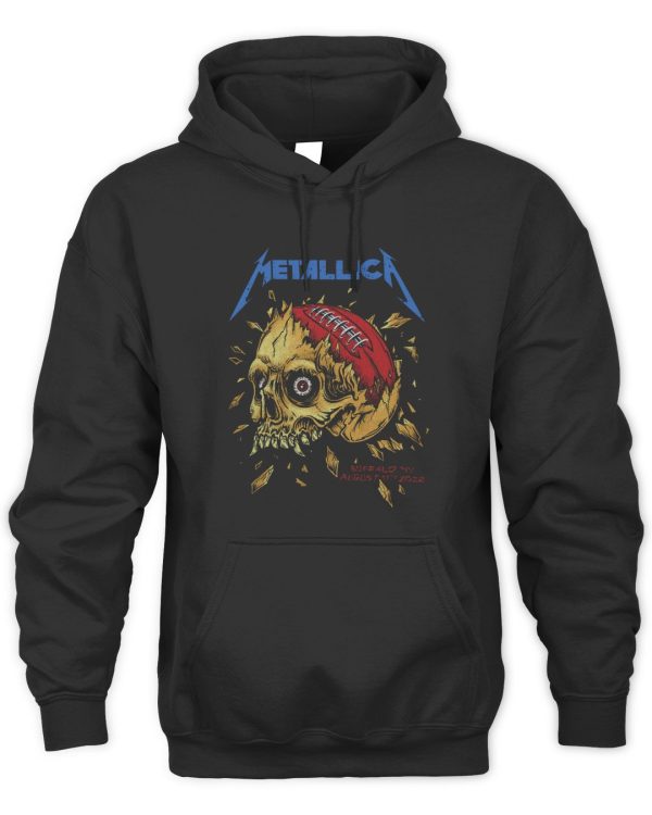 Metallica Merch Buffalo Skull Football Event T-Shirt - Image 2
