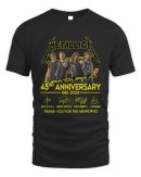 Metallica Merch Metallica 43rd Anniversary 1981-2024 Thank You For The Memories Signatures T Shirt