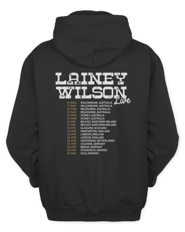 Official Lainey Wilson Admat Brown Hoodie Sweatshirt - Image 3